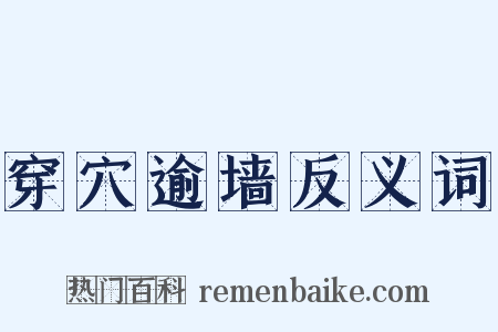 穿穴逾墙反义词是什么意思的图片